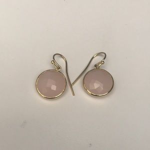 Pink drop earring